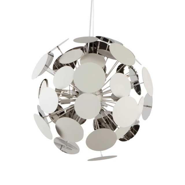 Sputnik Discs Ceiling Pendant Light, Matte White - image 1