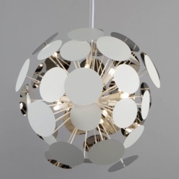 Sputnik Discs Ceiling Pendant Light, Matte White - thumbnail 4