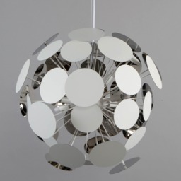 Sputnik Discs Ceiling Pendant Light, Matte White - thumbnail 5