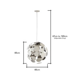 Sputnik Discs Ceiling Pendant Light, Matte White - thumbnail 9