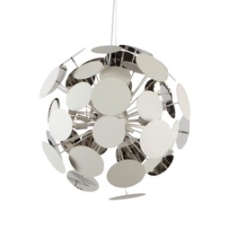 Sputnik Discs Ceiling Pendant Light, Matte White - thumbnail 1