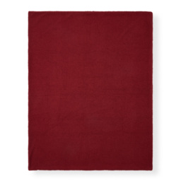 Really Soft Teddy Bear Fleece Throw, Merlot - thumbnail 3