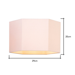 Glow Hexagon Ceiling Light Shade, Pink - thumbnail 8