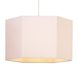 Glow Hexagon Ceiling Light Shade, Pink - thumbnail 1