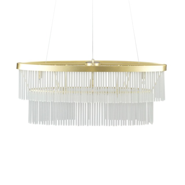Aubrey Oval Diner Ceiling Pendant, Brass - image 1