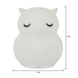 Glow Owl Colour Changing Night Light, White - thumbnail 9