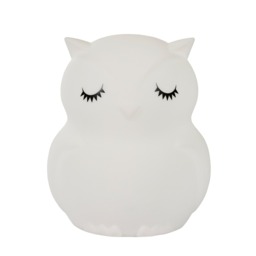 Glow Owl Colour Changing Night Light, White