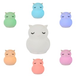 Glow Owl Colour Changing Night Light, White - thumbnail 8