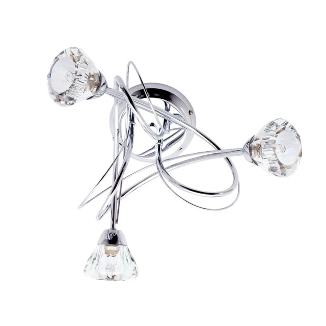 Marianne Small Flush Ceiling Light, Chrome - image 1