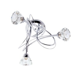 Marianne Small Flush Ceiling Light, Chrome