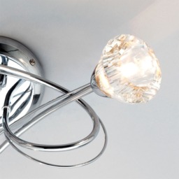 Marianne Small Flush Ceiling Light, Chrome - thumbnail 6