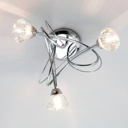 Marianne Small Flush Ceiling Light, Chrome - thumbnail 4
