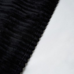 Luxury Ribbon Velvet Throw, Black - thumbnail 4