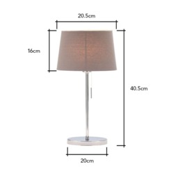 Marley Table Lamp, Chrome - thumbnail 8