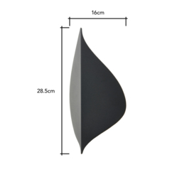 Lesley Outdoor LED Leaf Style Wall Light, Anthracite - thumbnail 7