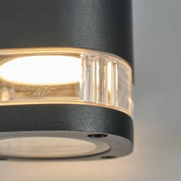 Epin Up & Down Outdoor Wall Light with Photocell Sensor, Black - thumbnail 6