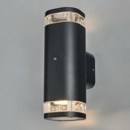 Epin Up & Down Outdoor Wall Light with Photocell Sensor, Black - thumbnail 4