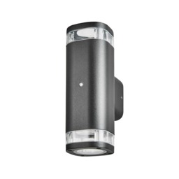 Epin Up & Down Outdoor Wall Light with Photocell Sensor, Black - thumbnail 1
