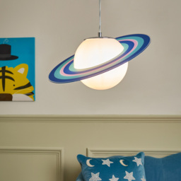 Glow Saturn Ceiling Pendant Light, Blue - thumbnail 3