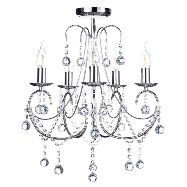 Sapparia Flush Chandelier, Chrome - image 1