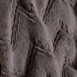 Chevron Faux Fur Throw, Charcoal - thumbnail 4