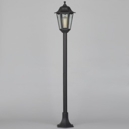 Ferris Outdoor Adjustable Height Lamp Post Lantern, Black - thumbnail 5