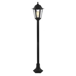 Ferris Outdoor Adjustable Height Lamp Post Lantern, Black