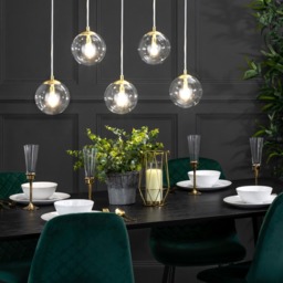 Milton 5 Light Pendant Bar, Gold - thumbnail 3