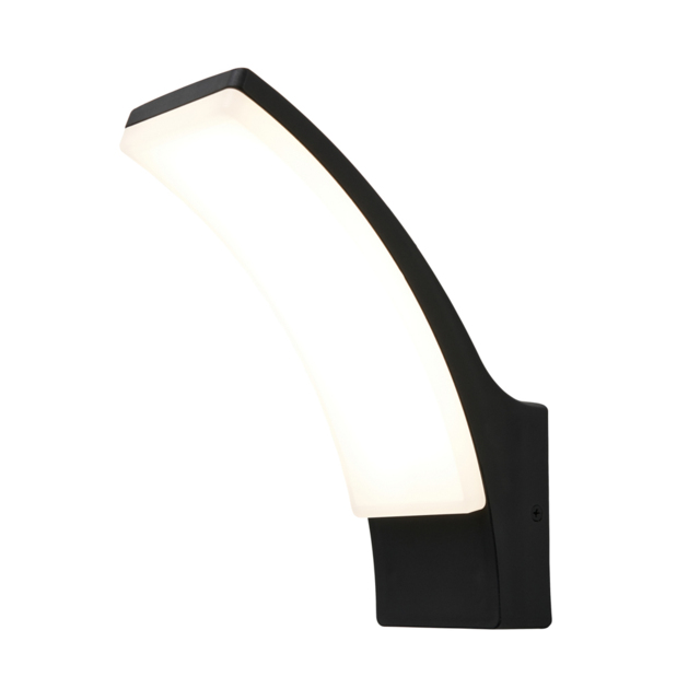 Klaus Outdoor Curved LED Wall Light, Black - image 1
