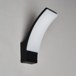 Klaus Outdoor Curved LED Wall Light, Black - thumbnail 5