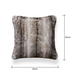 Alaskan Faux Fur Cushion, Natural - thumbnail 5