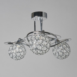 Orianna Flush Ceiling Light, Chrome - thumbnail 5