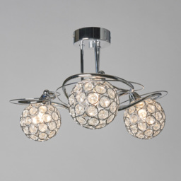 Orianna Flush Ceiling Light, Chrome - thumbnail 4