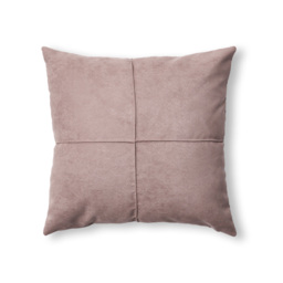 Faux Suede Cross Cushion, Brown - thumbnail 3