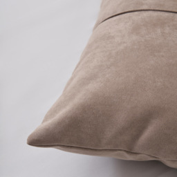Faux Suede Cross Cushion, Brown - thumbnail 4