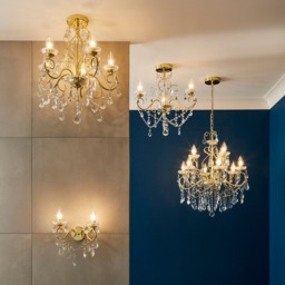 Daphne 5 Light Bathroom Chandelier, Satin Brass - thumbnail 8