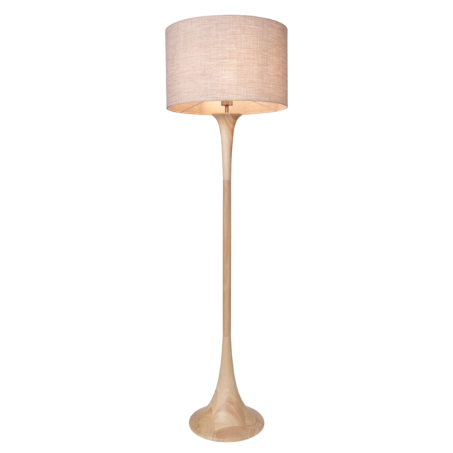 Lea Wooden Floor Lamp, Natural - image 1