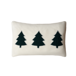 3 Christmas Trees Cushion, Natural - thumbnail 3