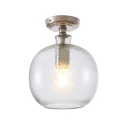 Alfie Bobble Glass Flush Ceiling Light, Clear