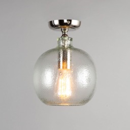 Alfie Bobble Glass Flush Ceiling Light, Clear - thumbnail 4