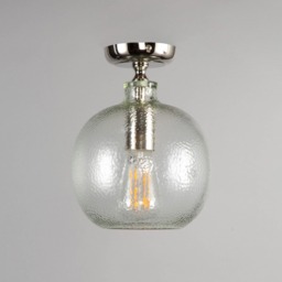 Alfie Bobble Glass Flush Ceiling Light, Clear - thumbnail 5