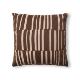 Geo Woven Jacquard Cushion, Brown - thumbnail 3