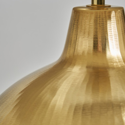 Onion Style Table Lamp with Natural Shade, Gold - thumbnail 6