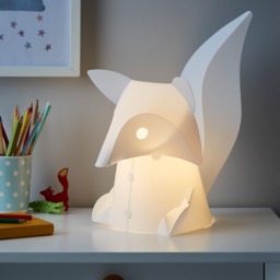 Glow Fox Origami Style Table Lamp, White - thumbnail 3