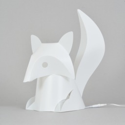 Glow Fox Origami Style Table Lamp, White - thumbnail 5