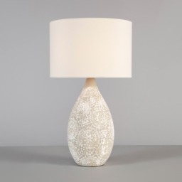 Inar Ceramic Table Lamp, Natural - thumbnail 4