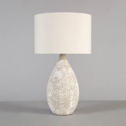 Inar Ceramic Table Lamp, Natural - thumbnail 5