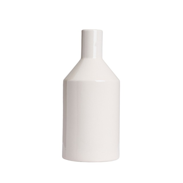 Bottle Ceramic Vase, Cream - image 1