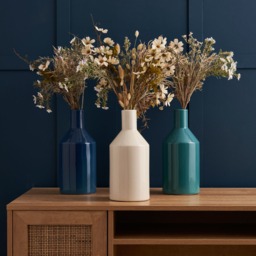 Bottle Ceramic Vase, Cream - thumbnail 5