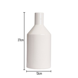 Bottle Ceramic Vase, Cream - thumbnail 6